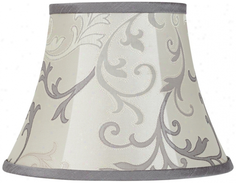 Grey Flourish Bell Lamp Color 7x12x9 (spiddr) (v3722)