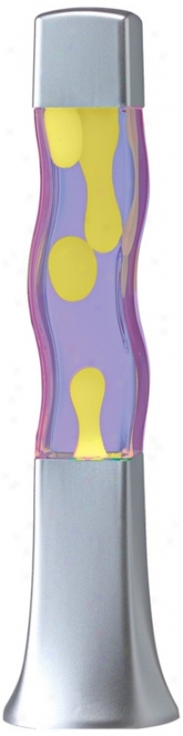 Groovy Yellow And Purple Curvy Motion Lamp (u7633)