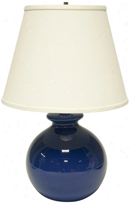 Haeger Pottreies Blue Bristol Bottle Ceramic Table Lamp (u4973)