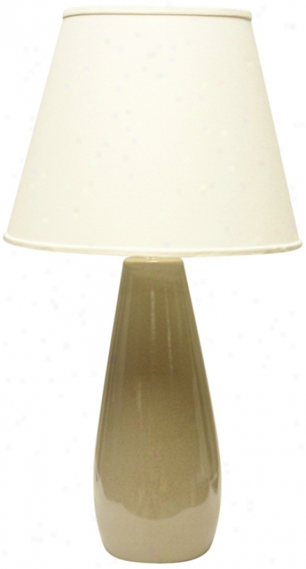 Haeger PotteriesB utterscotch Ceramic Tear Drop Table Lamp (u5018)