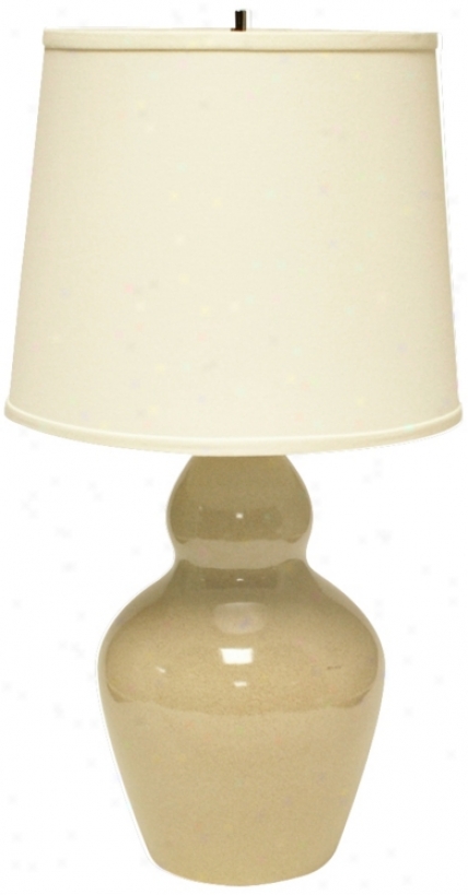 Haeger Potteries Double Gourd Buttrescotch Table Lamp (u5538)