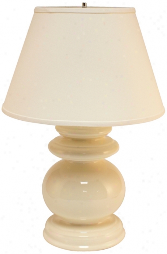 Haeger Potteries Ivory Cot Ceramic Table Lamp (p1778)