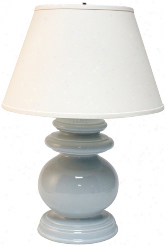 Haeger Potteries Mist Cottage Ceramic Table Lamp (p1782)