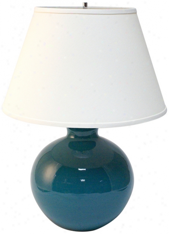 Haeger Potteries Ocea nBlue Bristol Large Ceramic Table Lamp (u5010)