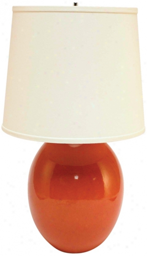 Haeger Potteries Paprika Ceramic Egg Table Lamp (p1921)