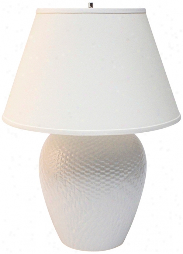 Haeger Potteries Of a ~ color Ceramic Basket Table Lamp (p1811)