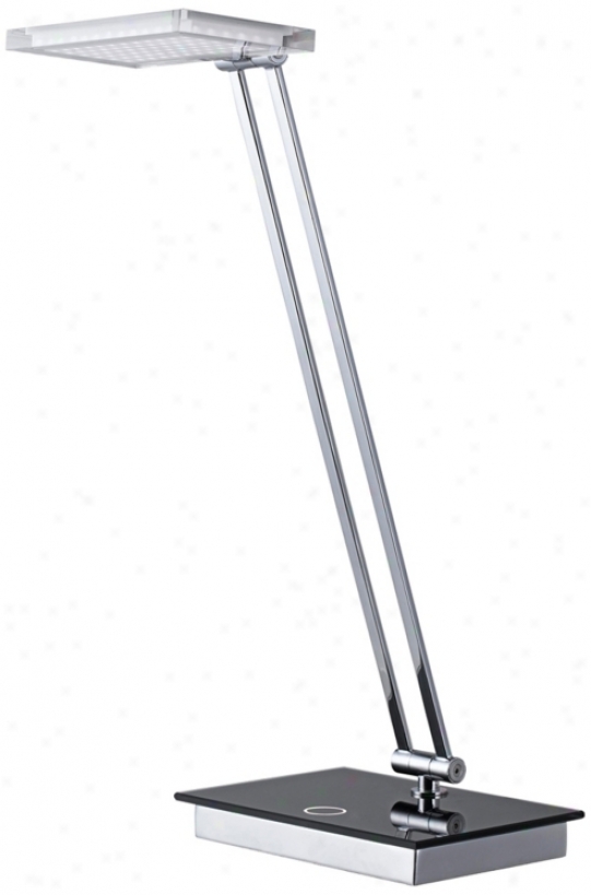 Hanover Flat Head Chrome Led Desk Lamp (u9098)