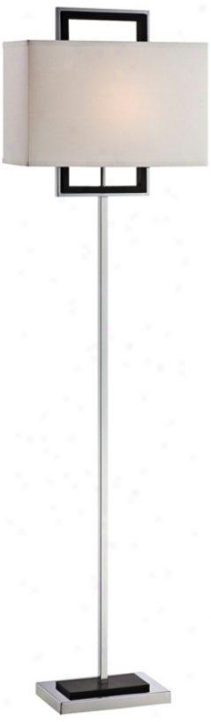 Hartwell Black And Chrome Lite Source Floor Lamp (v1089)