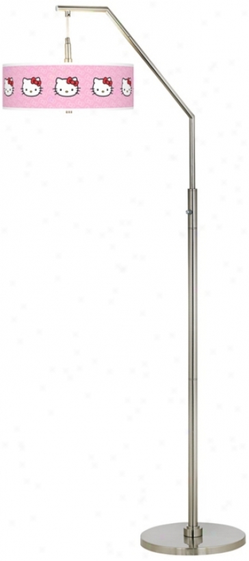 Hello Kitty First-rate Brushed Nikel Arc Floor Lamp (h5361-y5117)