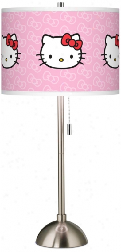 Hello Kitty Classic Brushed Steel Table Lamp (60757-y5096)