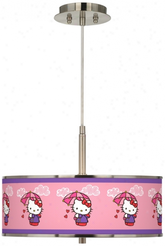 Hello Kitty Rain Or Shine Giclee Glow 16" Wide Pendant Light (t6341-y5131))