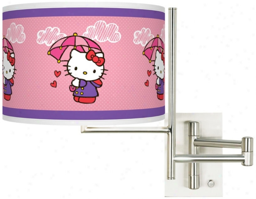 Hello Kitty Rain Or Shine Plug-in Swing Arn Wall Light (k1148-y5093)