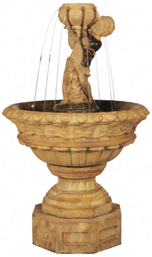 Henri Studios Valencia Cherub Garden Fountain (95838)