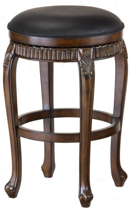 Hillsdale Fleur-de-lis Cherry 24" High Counter Stool (k709)