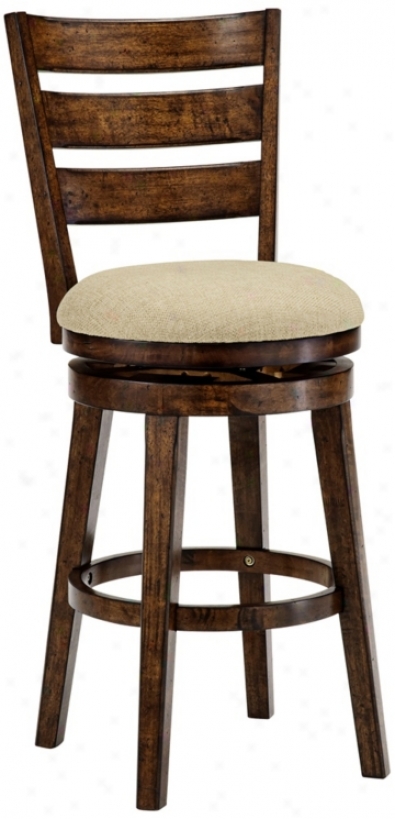 Hillsdale Lenox Chestnut Swivel Bar Stool (u5285)