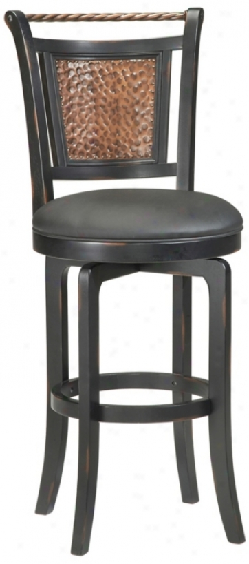 Hillsdale Norwood Black Swivel 30 1/2" High Bar Stool (k9747)