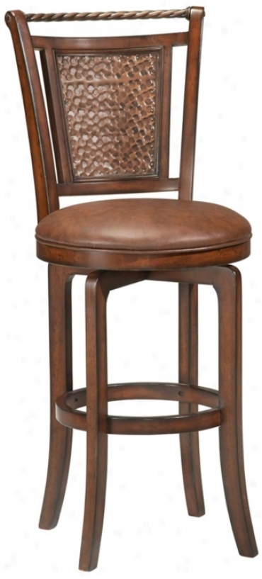 Hillsdale Norwood Brown Swivel 30 1/2" High Bad Stool (k9749)