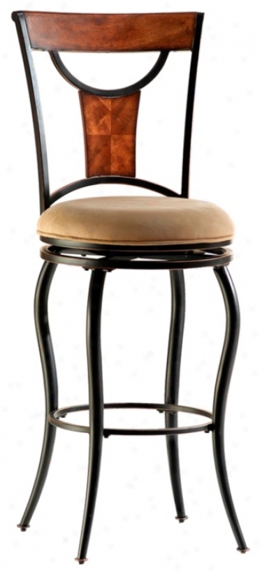 Hillsdale Pacifico Swivel 30" High Bar Stool (k8907)