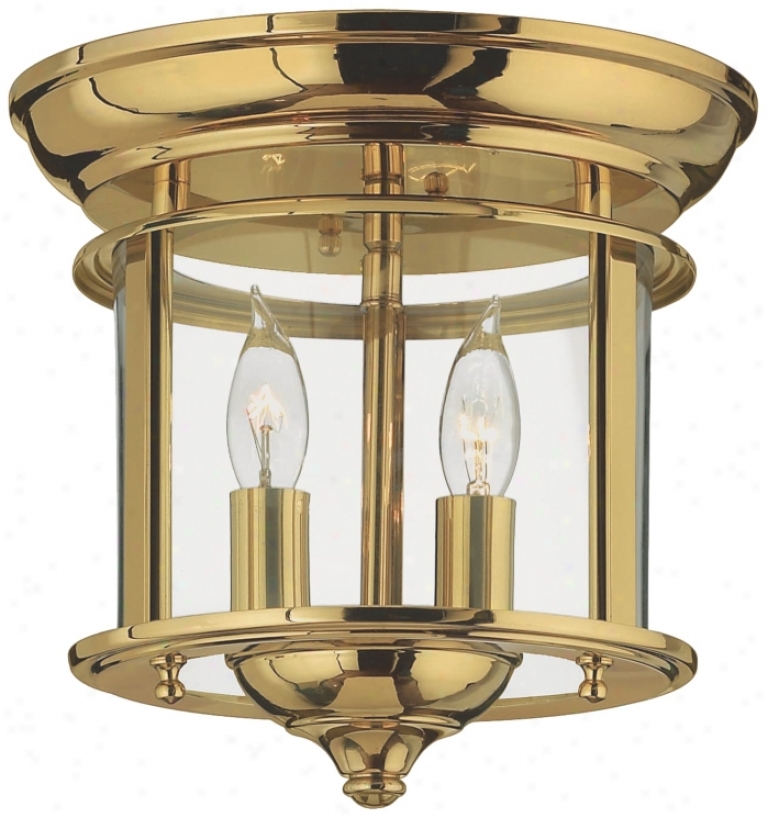 Hinkley Gentry Collection Brass 9" Wide Ceiling Light (k3235)