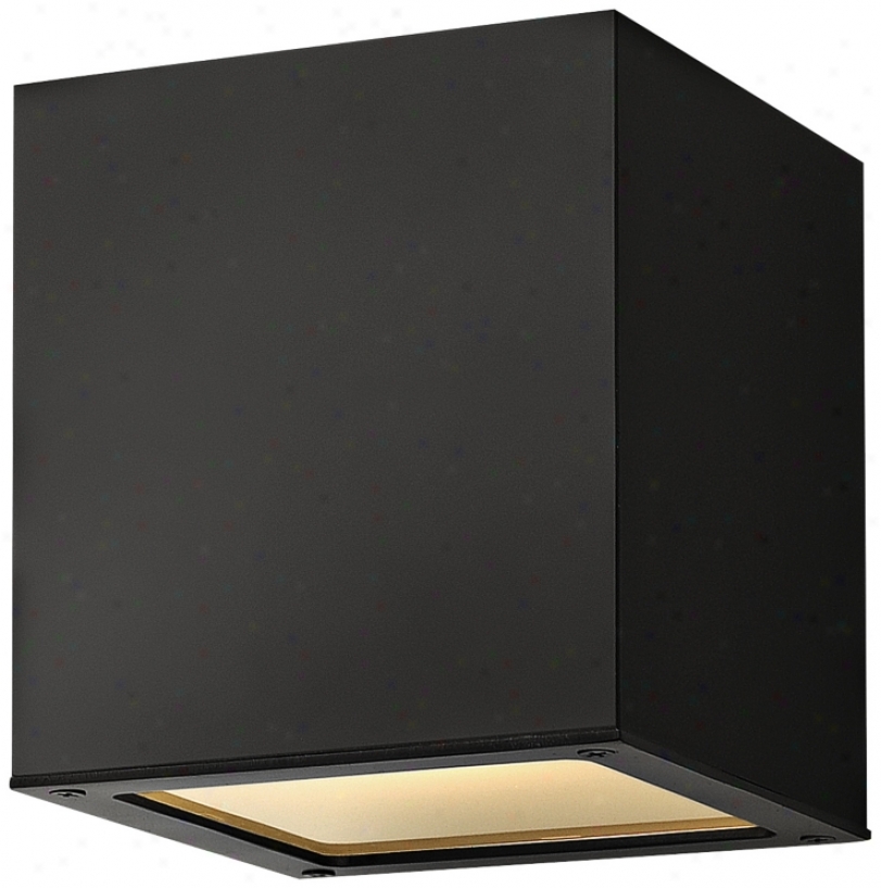 Hinkley Kube 6 1/4" High Satin Blwck Wall Sconce (v6400)