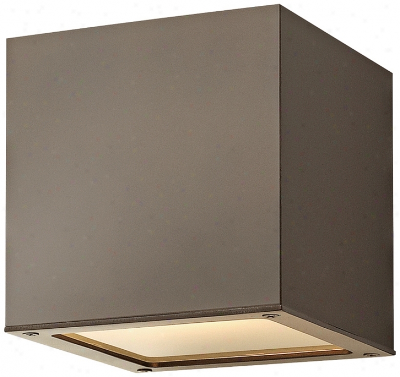 Hinkley Kube Downlight 6" High Bronze Wall Light (v601)