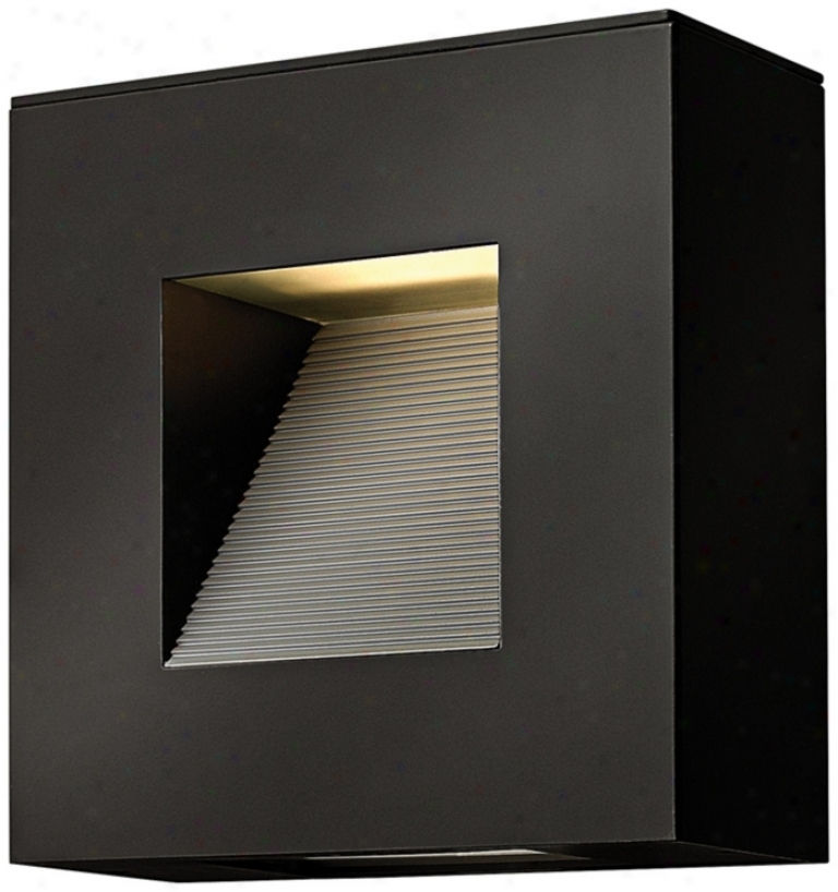 Hinkley Luna 9" Wide Satin Black Outdoor Wall Light (v6031)