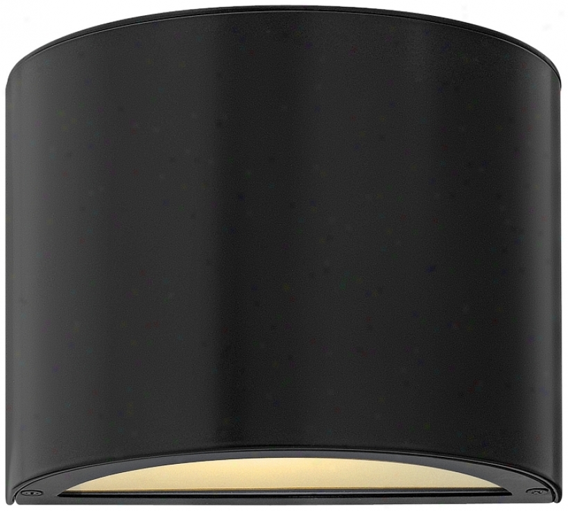 Hinkleyy Luna Down 9" Wide Satin Black Outdoor Wall Light (v6069)