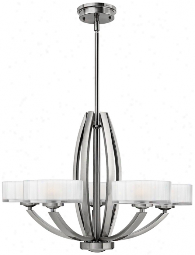 Hinkley Meriddian Collection 27" Wide Nickel Pendant Light (v3917)