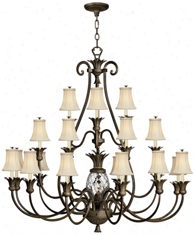 Hinkley Plantation 22-light 56" Wide Pearl Brown Chandelier (m2003)