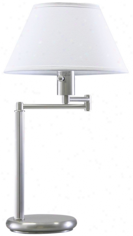 Home Office Swing Arm Satin Nicke lDesk Lamp (33715)