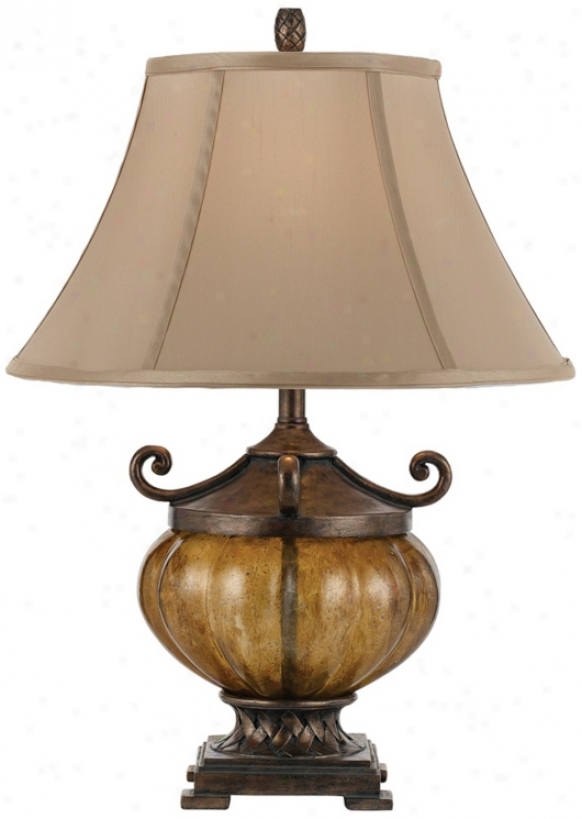 Horizon Marisopsa Copper Glass Accent Table Lamp (t3308)