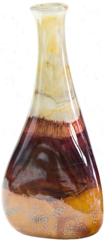 Horizon Small Hand-blown Glass Triangle Bottle (w6872)