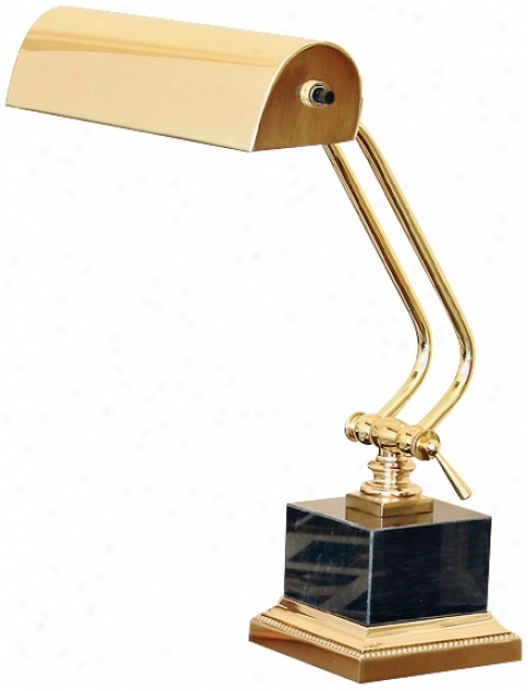 House Of Troy 12&#8221; High Polished Brass Marble Piano Lamp (d3408)