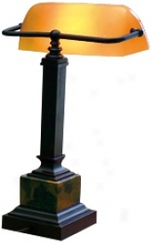 House Of Troy 13 3/4&#8221; High Mahogany Bronze Piano Desk Lamp (r3401)