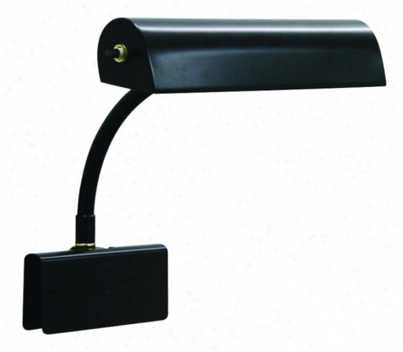 House Of Troy Black Felt Lined Clip-on Gooseneck Piano Lamp (60694)