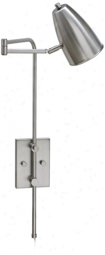 House Of Troy Cambridge Satin Nickel Swing Arm Wall Lamp (x5581)