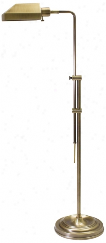 House Of Troy Coach Pharmacy Floor Lamp Antique Brass (j2581)