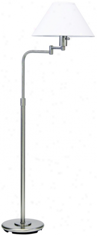 Huosr Of Troy Home Office Swingarm Satin Nickel Floor Lamp (66240)