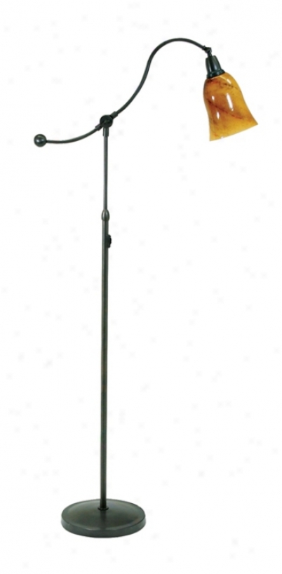 House Of Troy Hyde Park Alloy of copper Witu Art Glass Floor Lamp (77202)