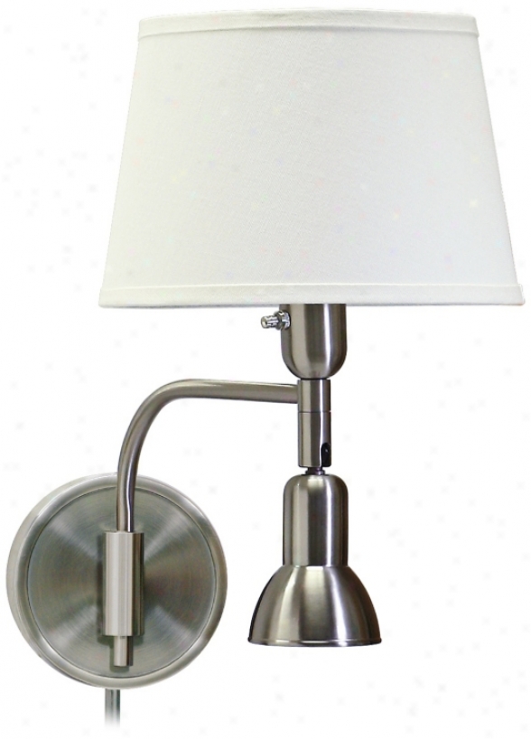 Abide Of Troy Long Lake Satin Nickel Bias Arm Wapl Lamp (x5641)