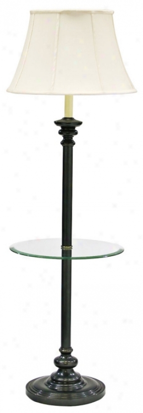 House Of Troy Newport Glass Tray Floor Lamp Bronze (84205)