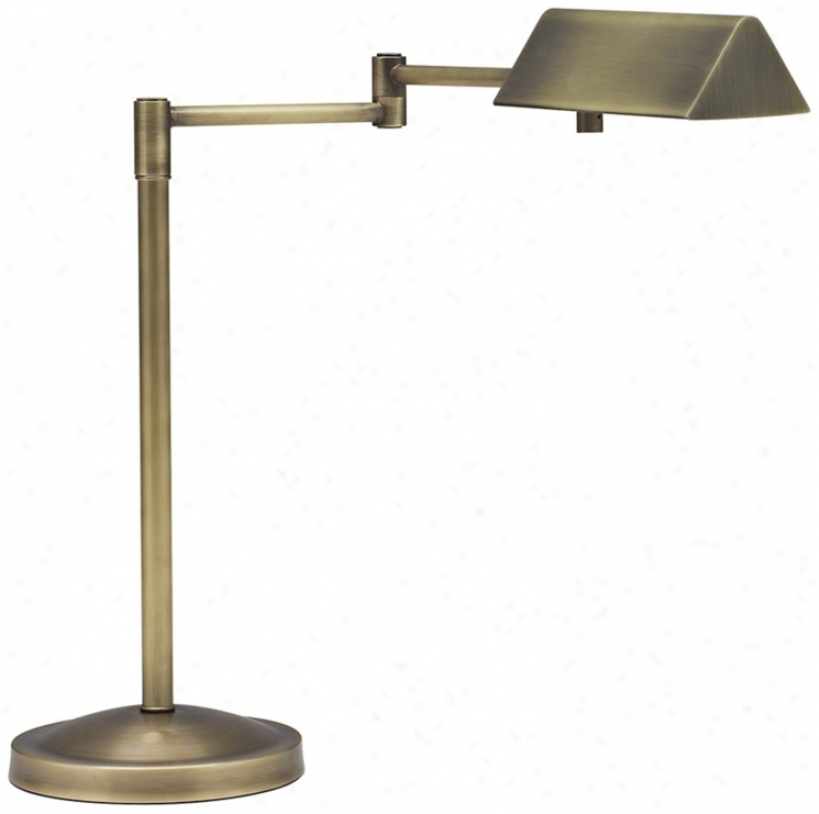 House Of Troy Pinnacle Antique Brass Swing Arm Desk Lamp (r3500)