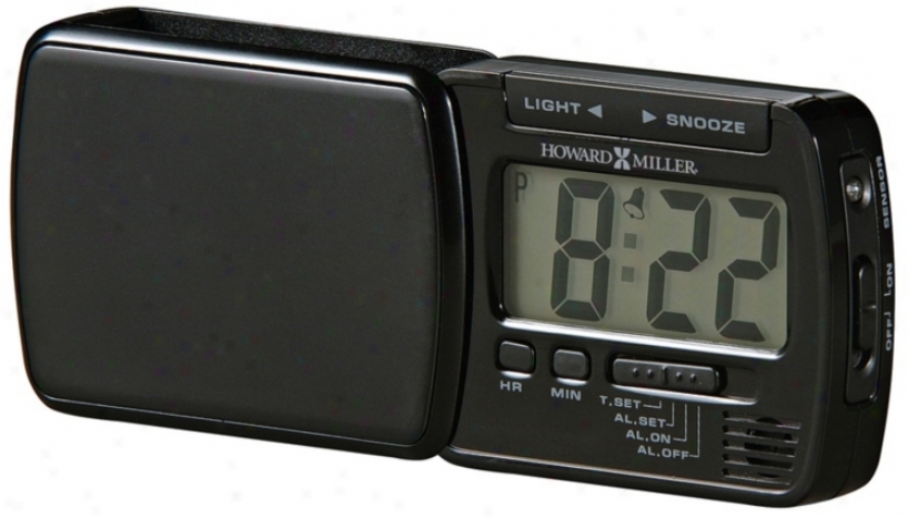 Howard Miller Blackstone 5 1/4" Wide Travel Alarm Clock (r5043)