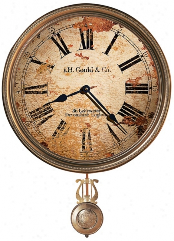 Howard Miller J.h. Gould 21" Boastful Brass Wall Clock (x5308)