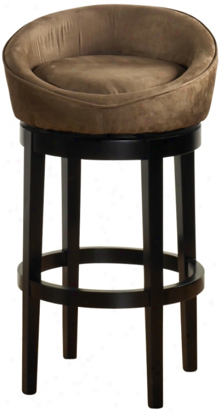 Igloo Brown Microfiber 26" High Swivel Counter Stool (p6077)