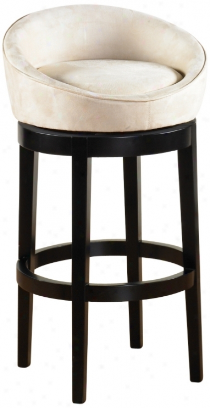 Igloo Cream Microfiber 30" High Swivel Bar Stool (p6081)