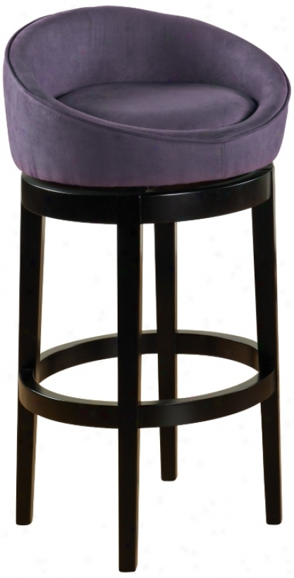 Igloo Eggplant Microfiber 30" High Swivel Counter Stool (p6087)