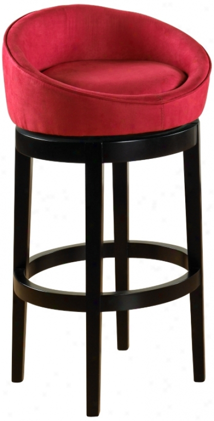 Igloo Microfiber 30" High Swivel Red Barr Stool (p6099)