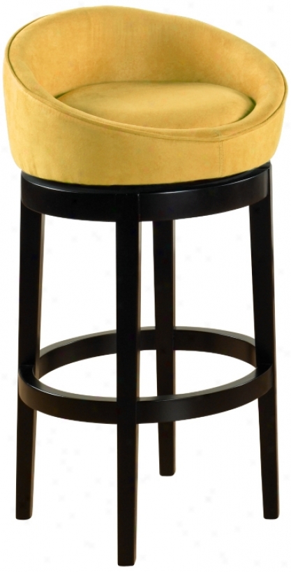 Igloo Yellow Microfiber 26" High Swivel Counter Stool (p6104)