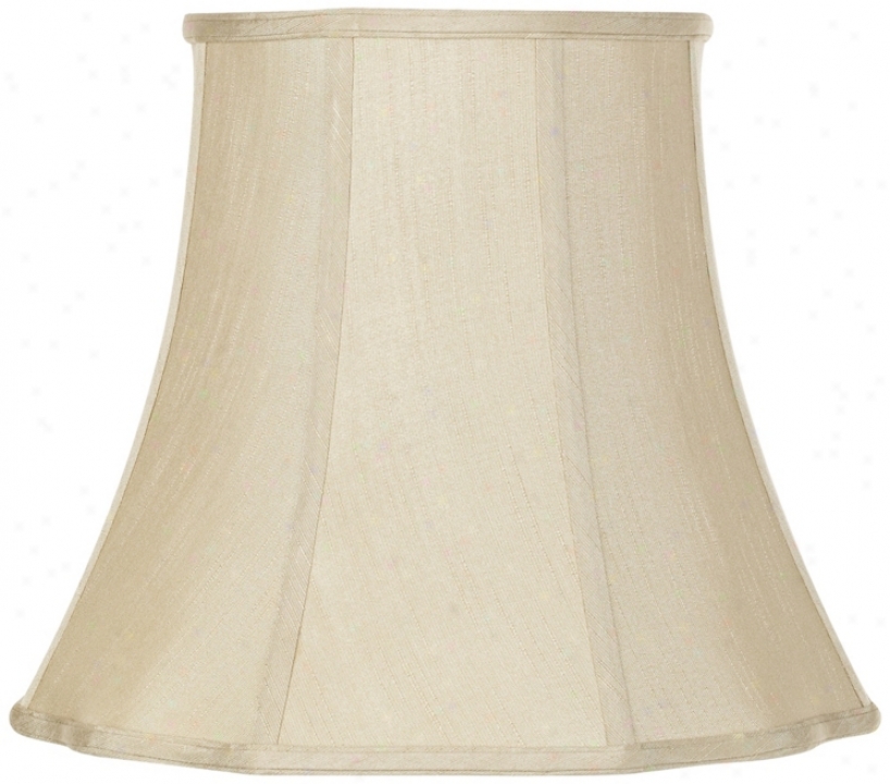 Imperial Taupe Bell Lamp Shade 10x16x14 (spider) (r2991)